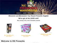 Tablet Screenshot of kgfireworks.com